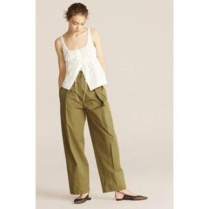 Rebecca Taylor Olive Green Straight Leg Pants